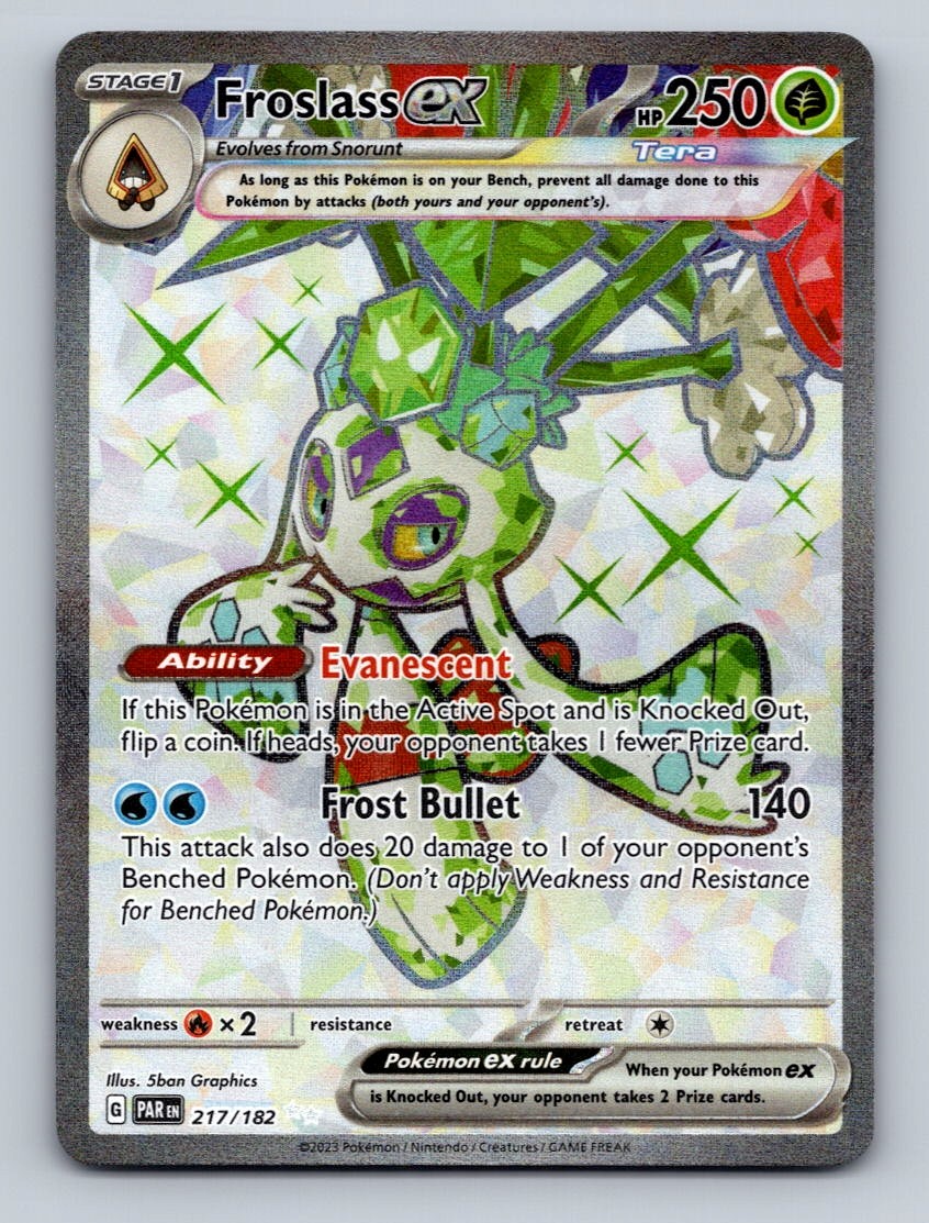 Pokemon TCG Froslass ex Holo Ultra Rare SV04: Paradox Rift 217/182