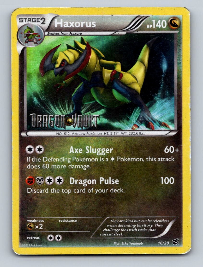 Pokemon TCG Haxorus Holo Stamped Rare Dragon Vault 16/20