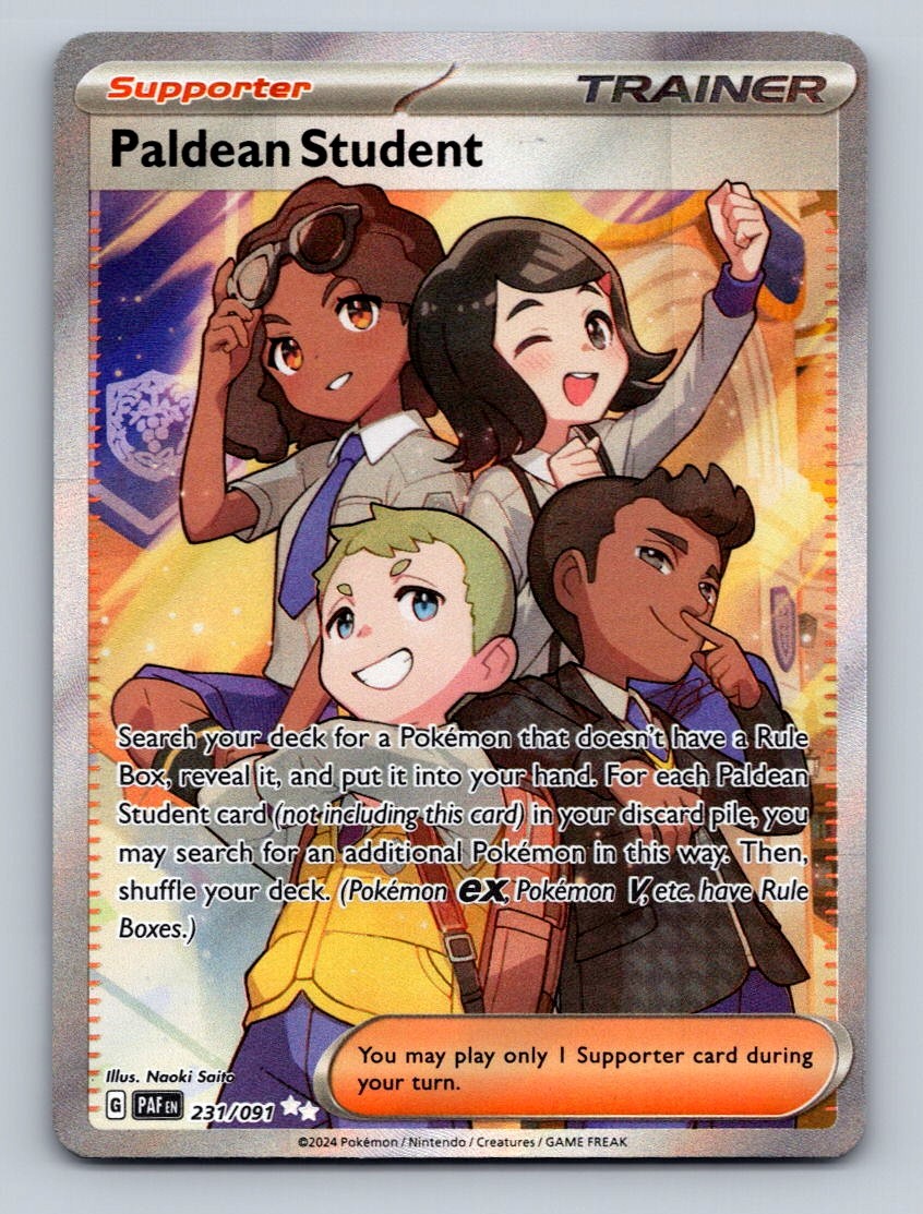 Pokemon TCG Paldean Student Holo Ultra Rare SV: Paldean Fates 231/091