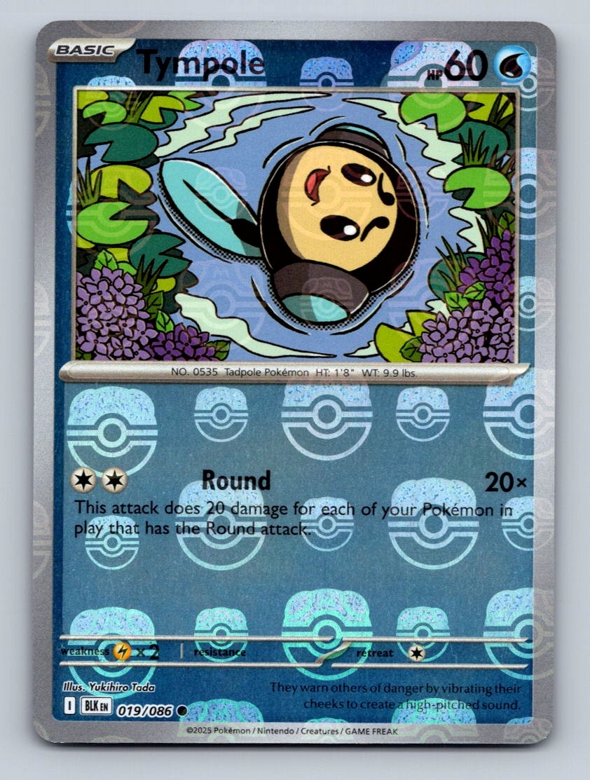 Pokemon Tympole (Master Ball Pattern) Holo Common SV: Black Bolt 019/086