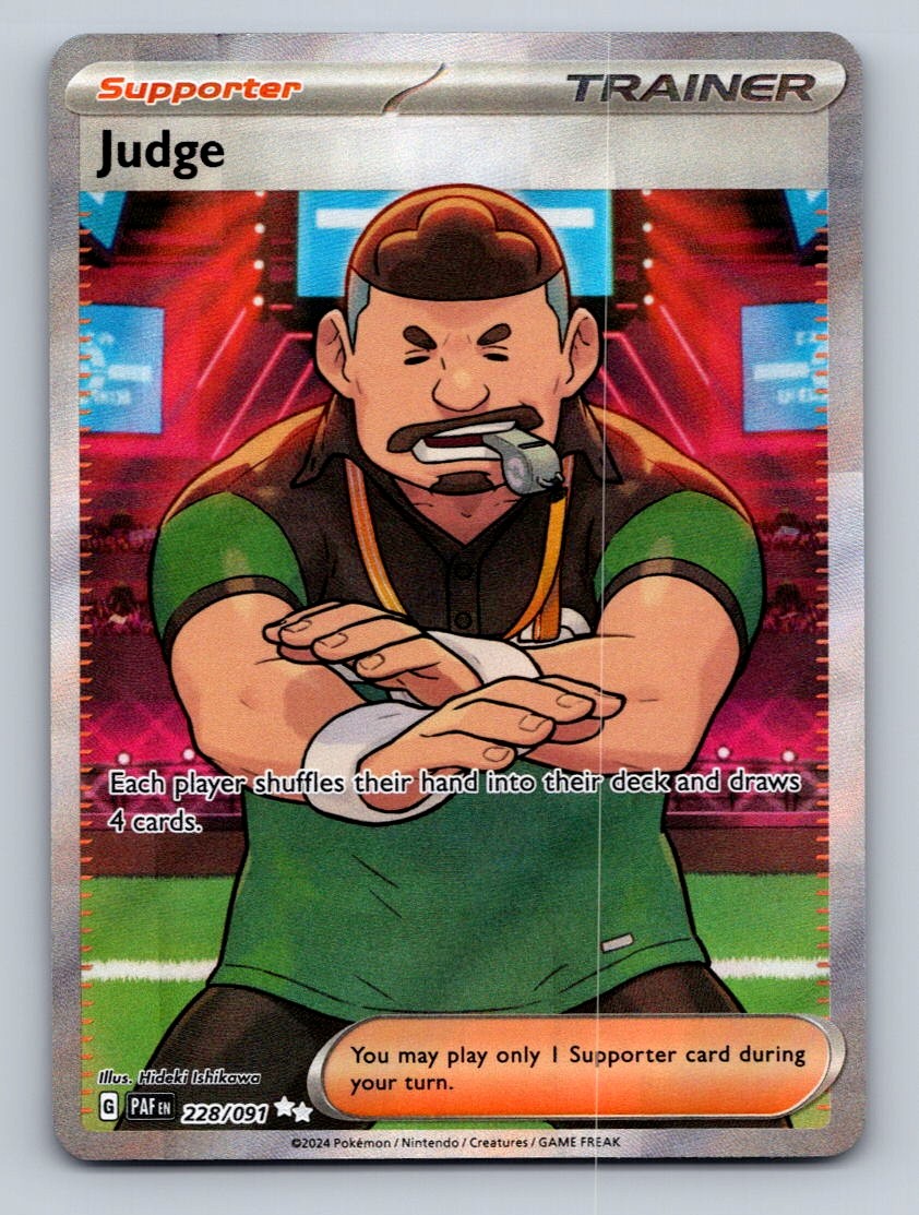 Pokemon TCG Judge Holo Ultra Rare SV: Paldean Fates 228/091