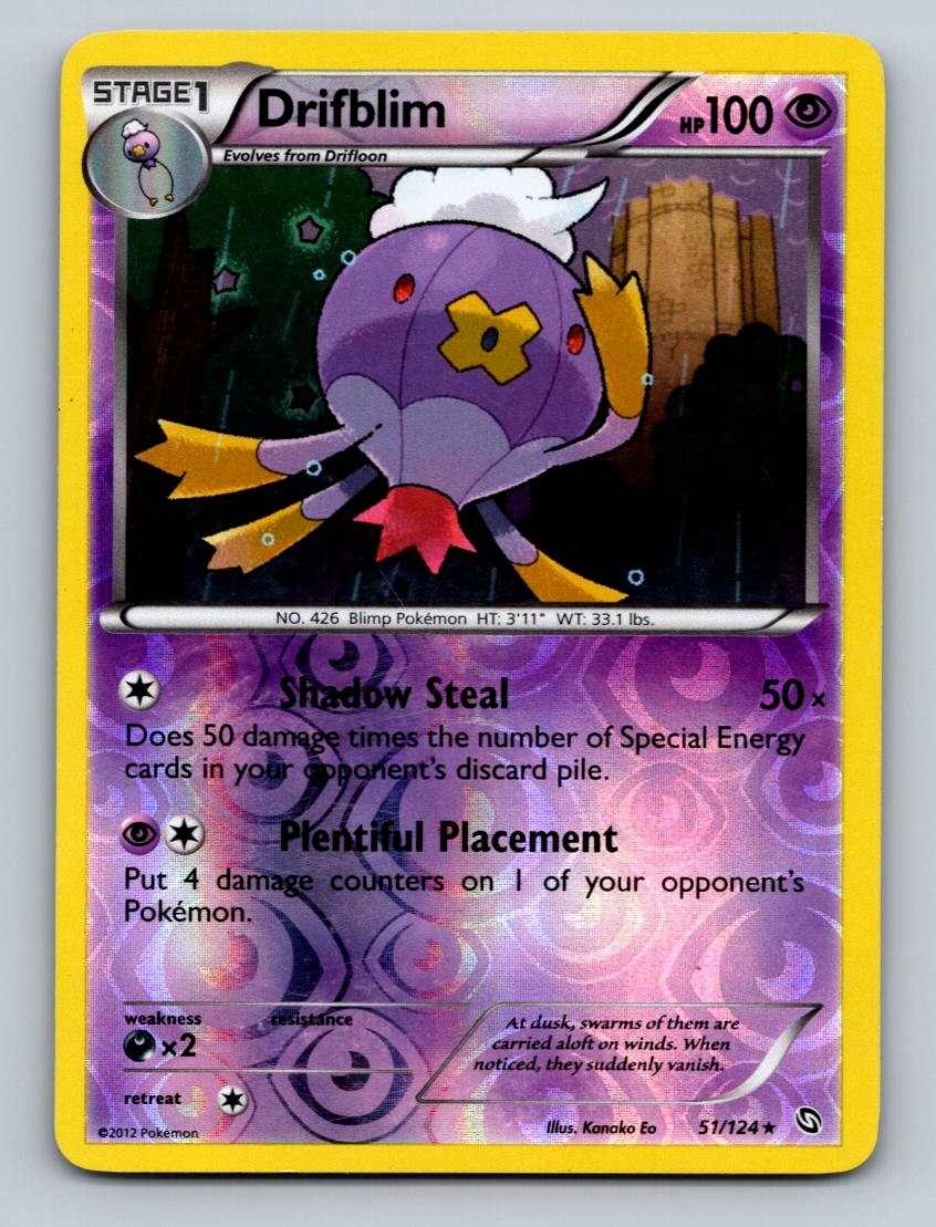 Pokemon TCG Drifblim Reverse Holo Rare Dragons Exalted 51/124