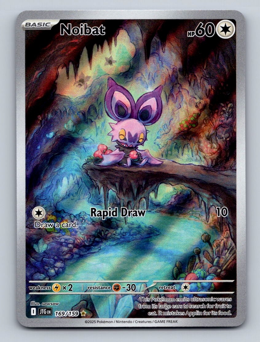 Pokemon TCG Noibat Holo Illustration Rare SV09: Journey Together 169/159
