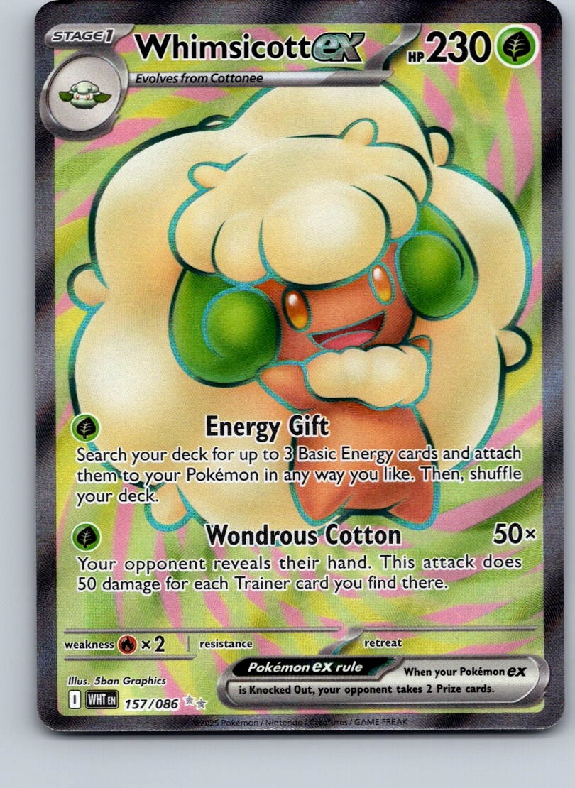 Whimsicott ex Holo Ultra Rare SV: White Flare 157/086 NM