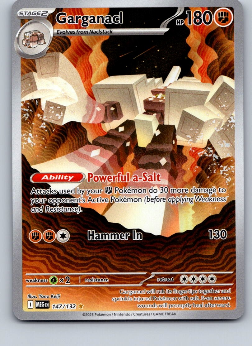 Garganacl Holo Illustration Rare ME01: Mega Evolution 147/132 NM