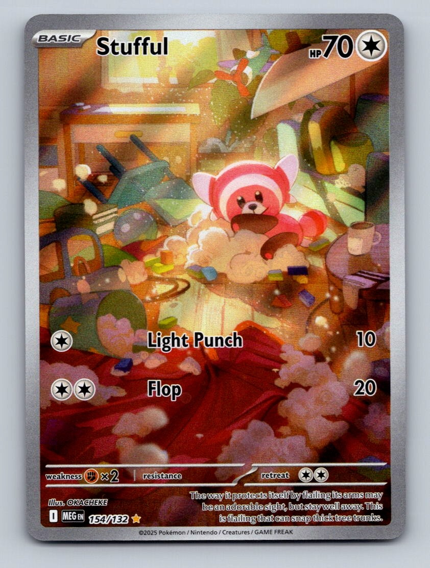 Pokemon TCG Stufful Holo Illustration Rare ME01: Mega Evolution 154/132