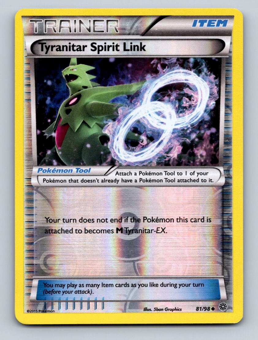 Tyranitar Spirit Link Reverse Holo Uncommon XY - Ancient Origins 81/98