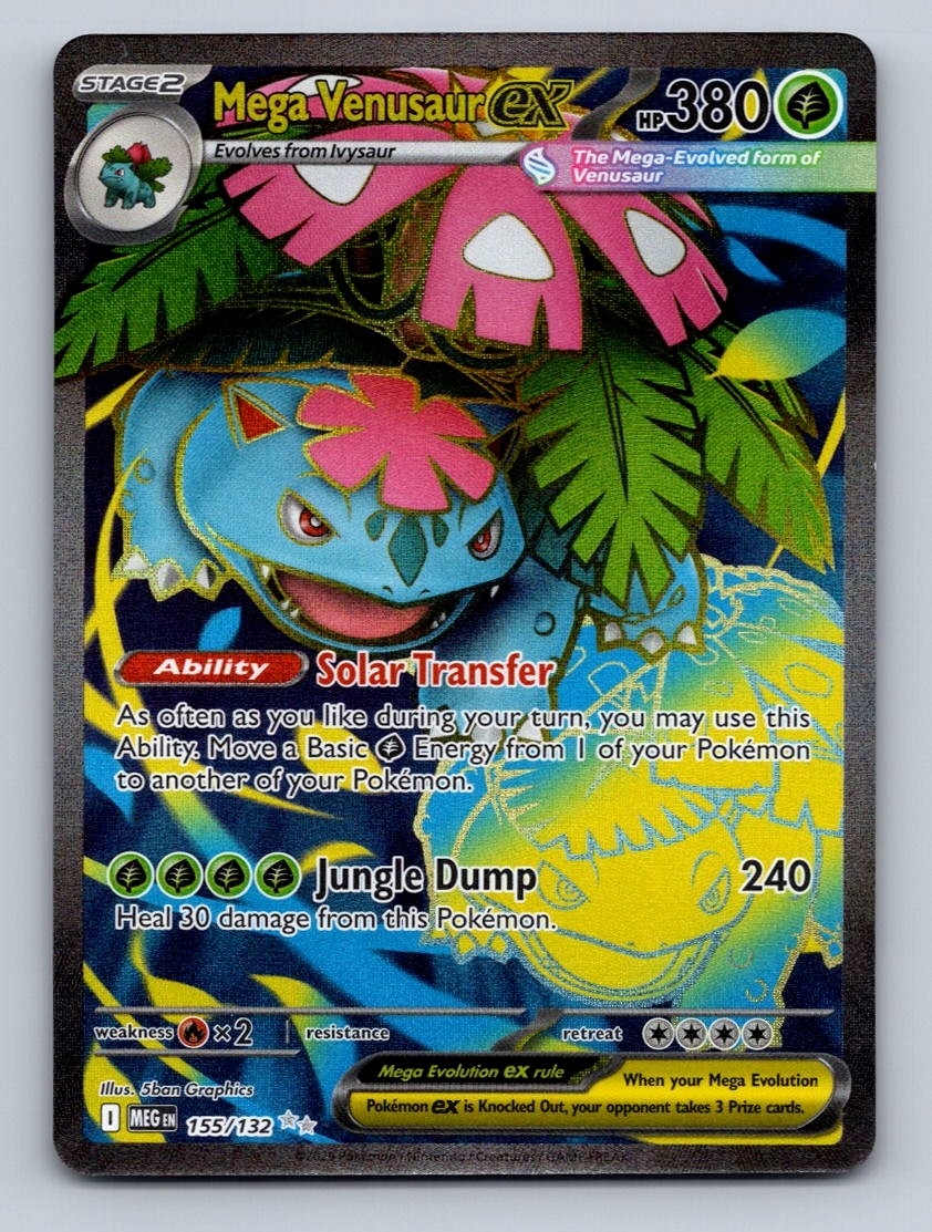 Pokemon TCG Mega Venusaur ex - Holo Ultra Rare ME01: Mega Evolution 155/132