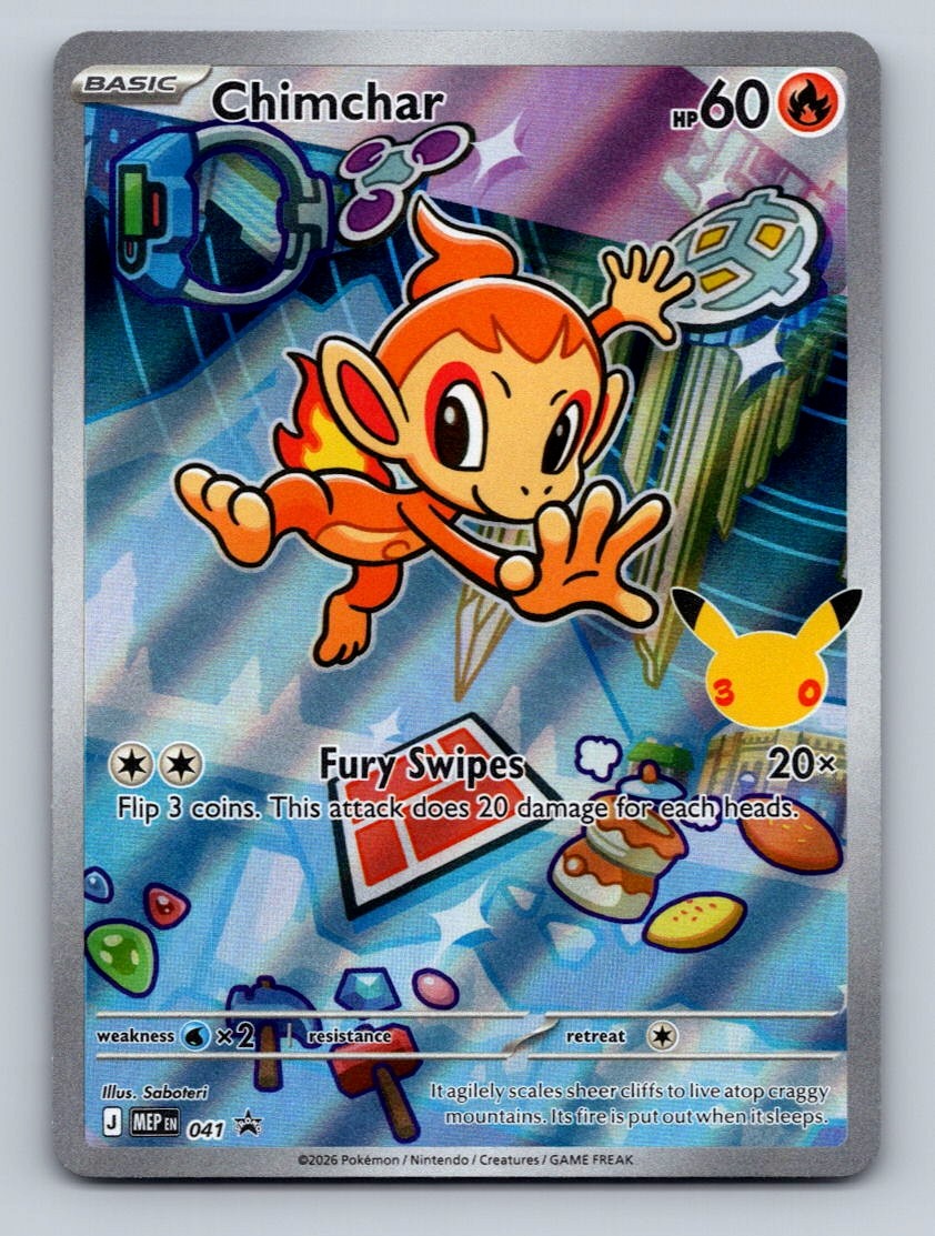 Pokemon TCG Chimchar Holo Promo ME: Mega Evolution Promo 041