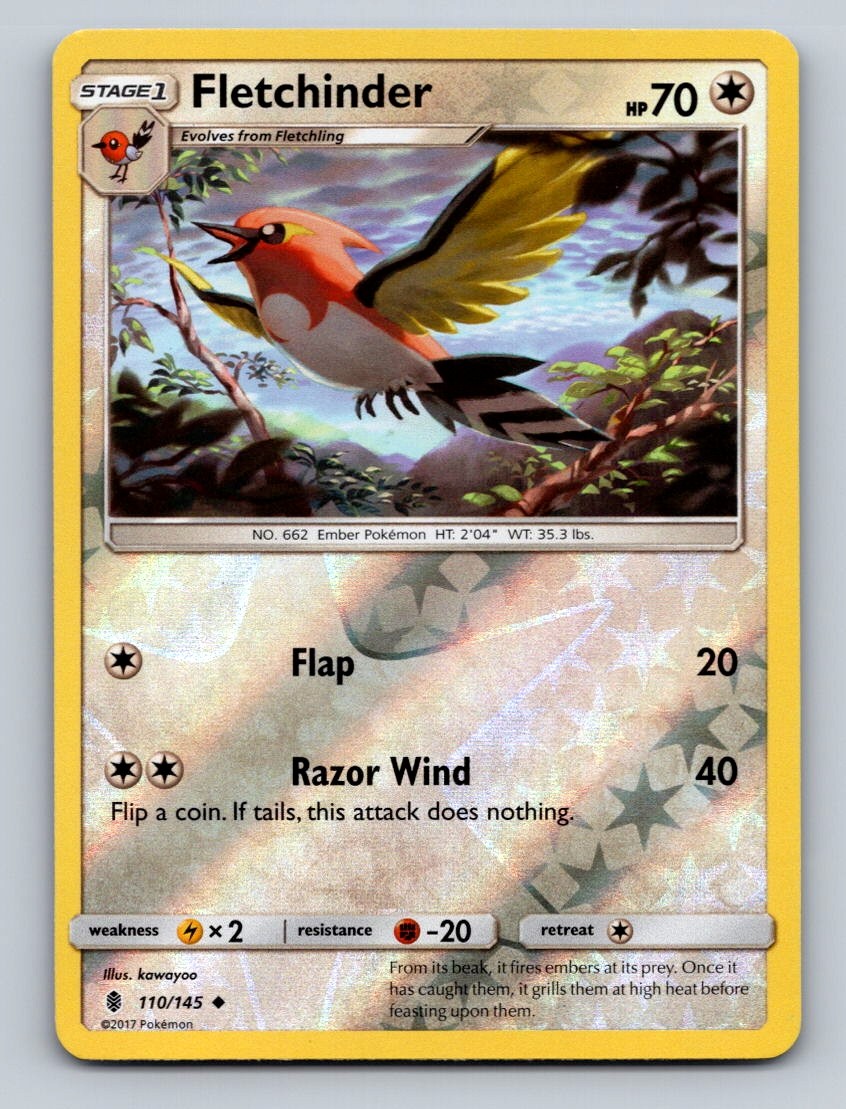 Fletchinder Reverse Holo Uncommon SM - Guardians Rising 110/145