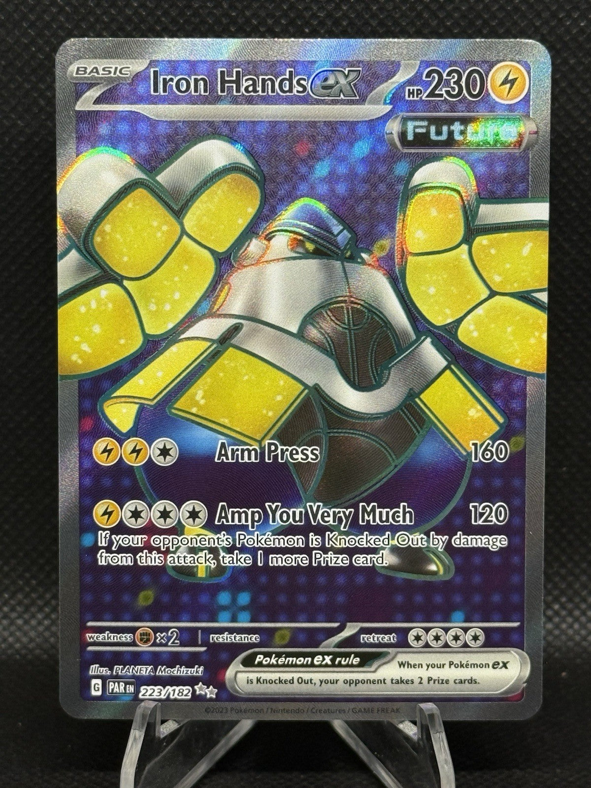 Pokémon Card Iron Hands EX 223/182 Paradox Rift - Near Mint