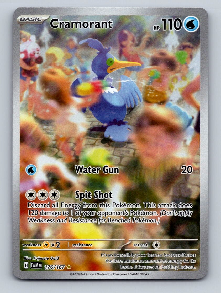 Pokemon TCG Cramorant Holo Illustration Rare SV06: Twilight Masquerade 176/167