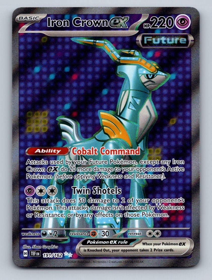 Pokemon TCG Iron Crown ex - Holo Ultra Rare SV05: Temporal Forces 191/162