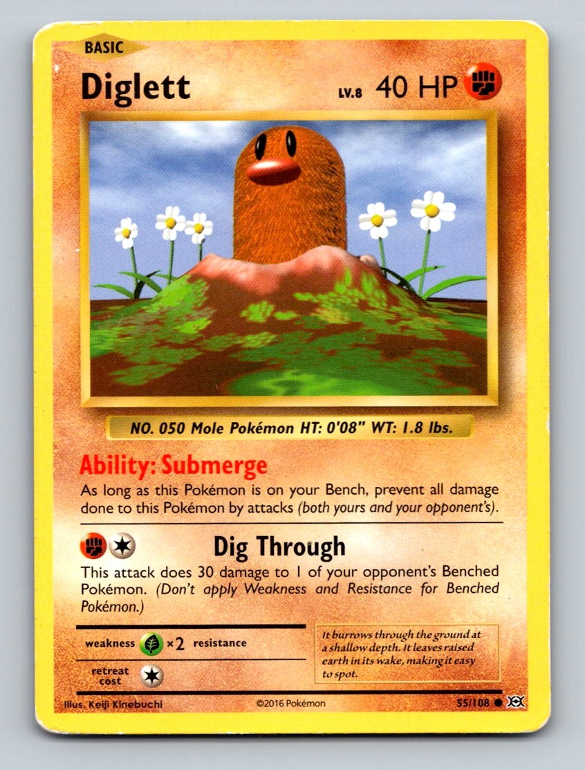Diglett Unlimited Common Base Set (Shadowless) 047/102 NM