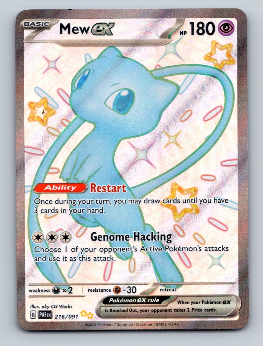 Pokemon TCG Mew ex Holo Shiny Ultra Rare SV: Paldean Fates 216/091