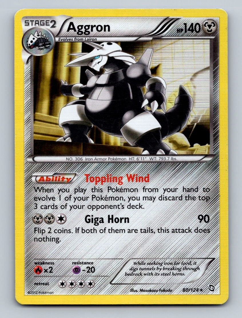 Pokemon TCG Aggron Holo Holo Rare Dragons Exalted 80/124
