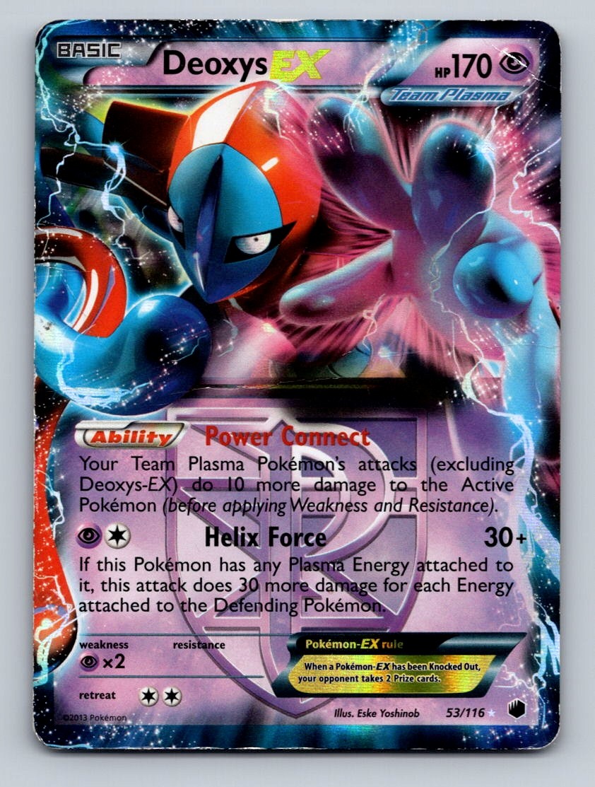 Pokemon TCG Deoxys EX (Team Plasma) Holo Ultra Rare Plasma Freeze 53/116