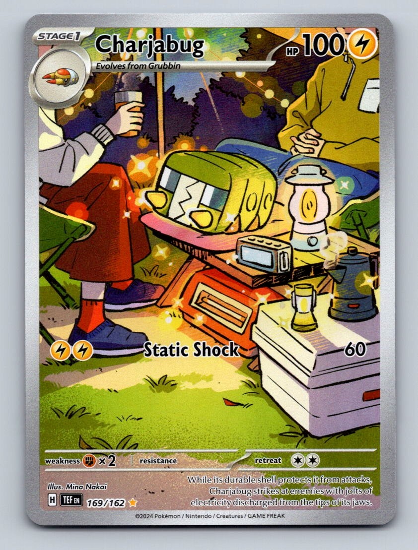 Pokemon TCG Charjabug Holo Illustration Rare SV05: Temporal Forces 169/162