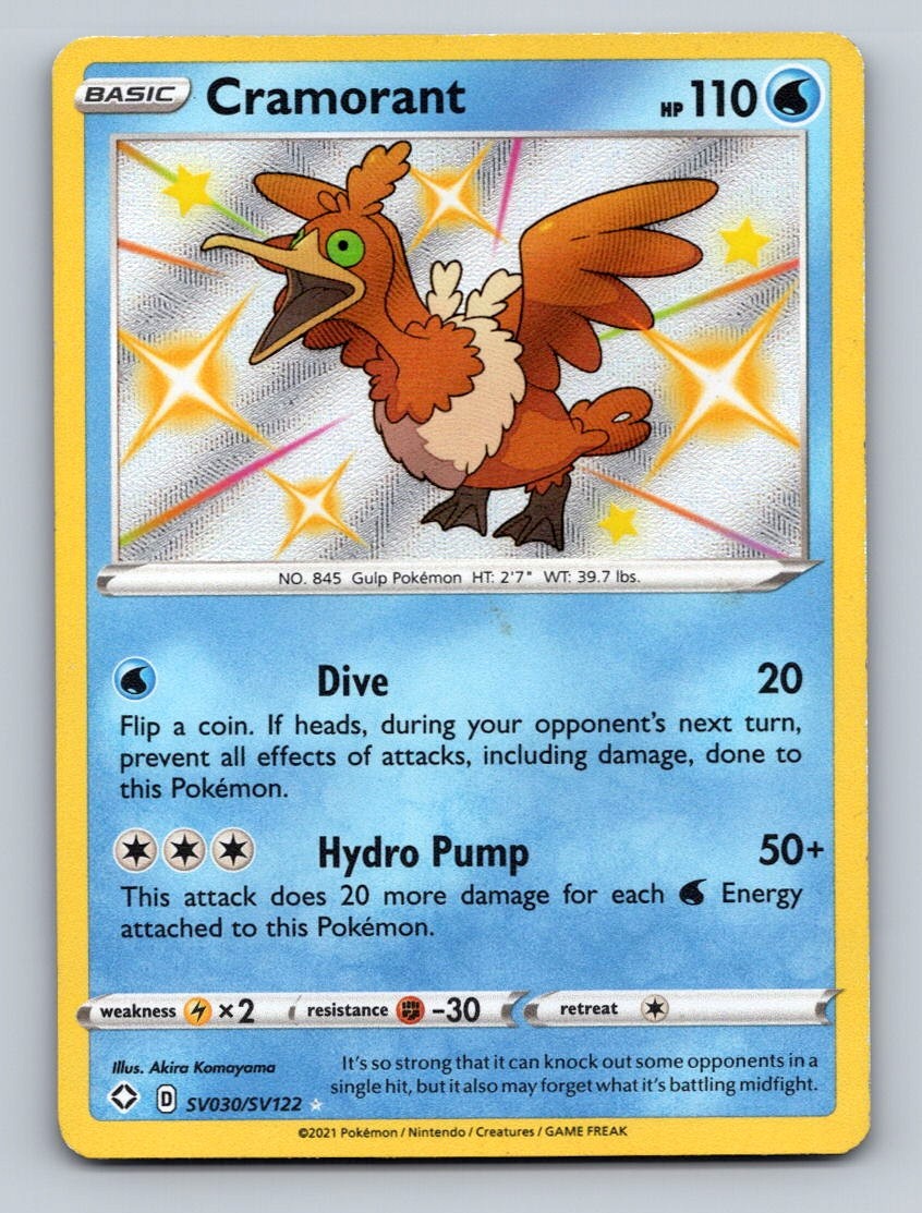 Cramorant Holo Shiny Holo Rare Shining Fates: Shiny Vault SV030/SV122 NM