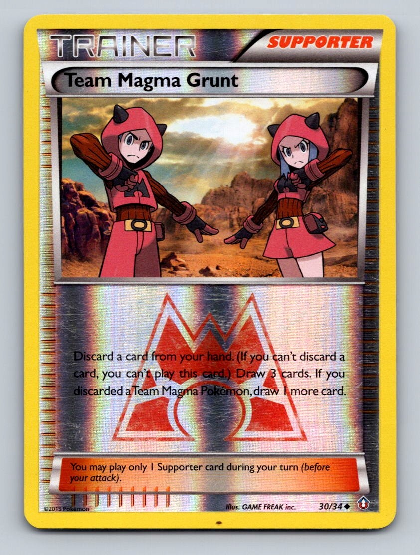 Pokemon TCG Team Magma Grunt Reverse Holo Uncommon Double Crisis 30/34