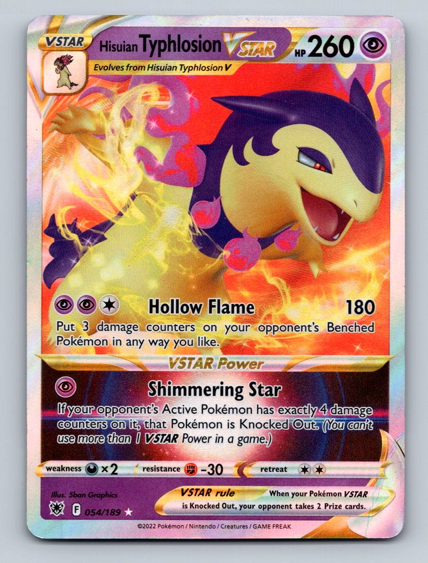 Pokemon TCG Hisuian Typhlosion VSTAR Holo Ultra Rare SWSH10: Astral Radiance 054