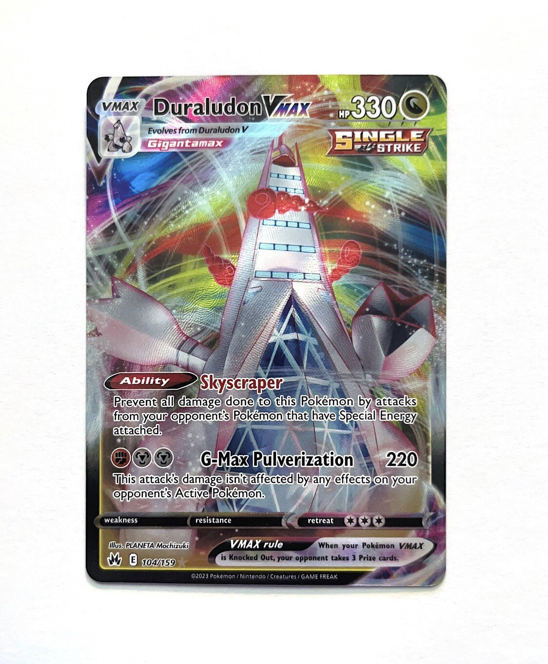 Duraladon VMAX - 104/159 - Crown Zenith Full Art Ultra Rare Pokemon TCG - NM